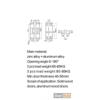 DHZDG 50 3D Concealed Hinges UAE for Heavy Duty Door Systems